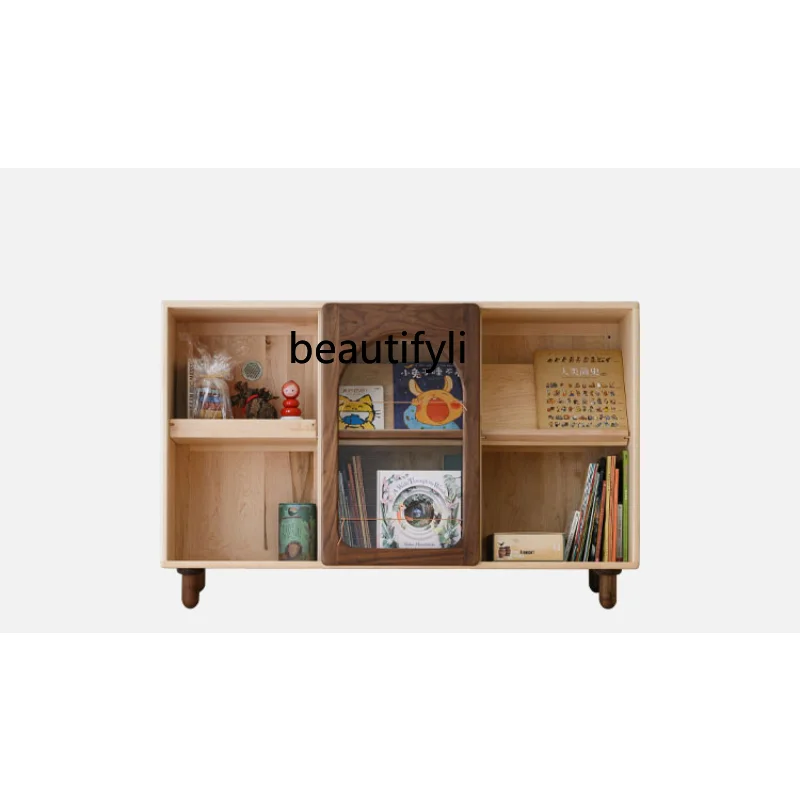 

Thebes Bookcase All Solid Wood Picture Book Cabinet Display Cabinet Storage Organizer Serviceable Chest cabinet furniture