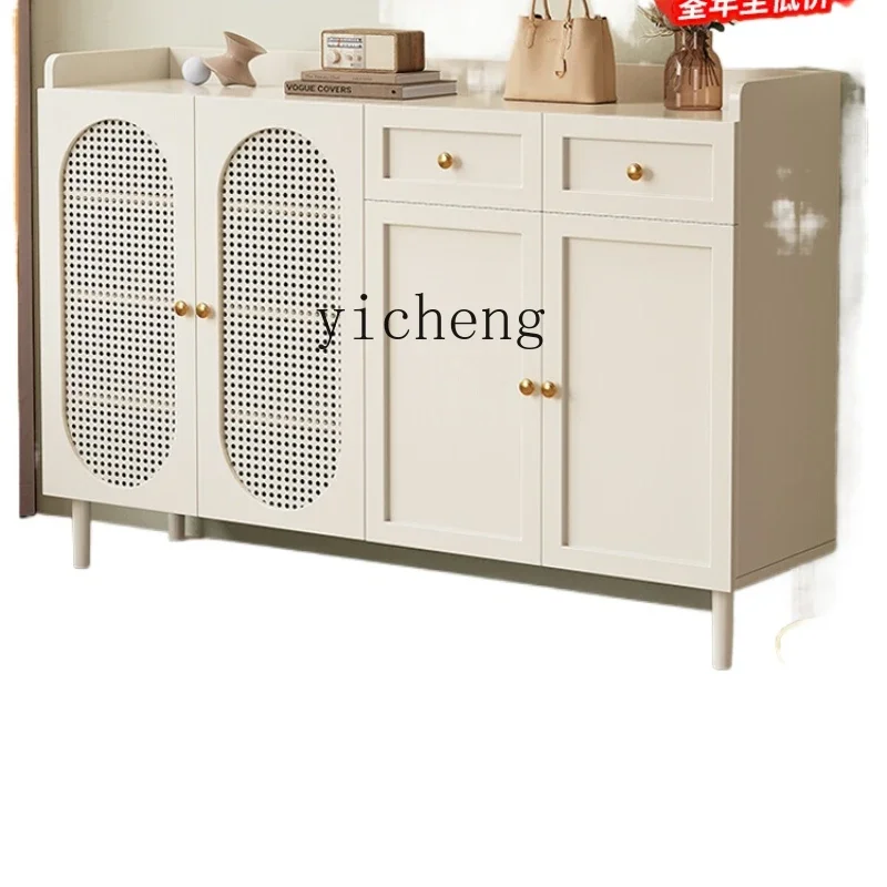 Shoe Cabinet Home Doorway Home Solid Wood Entrance Cabinet Large Capacity Storage Cabinet
