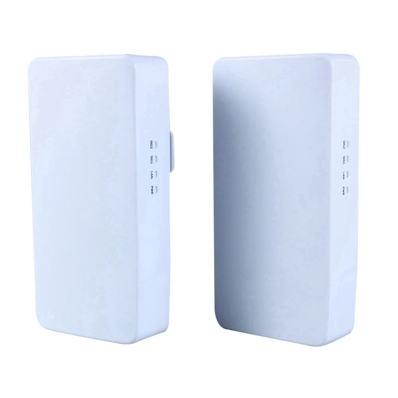 2Pcs 2.4G 300Mbps Repeater Wifi Wireless Bridge Wireless Bridge Router 1KM Long Range Wifi Extender 24V POE EU Plug