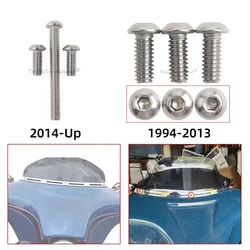 Motorcycle Accessory Wind Deflector Windshield Fairing Screws Mount Windscreen Trim Bolt Kit For Harley Touring Electra Glide