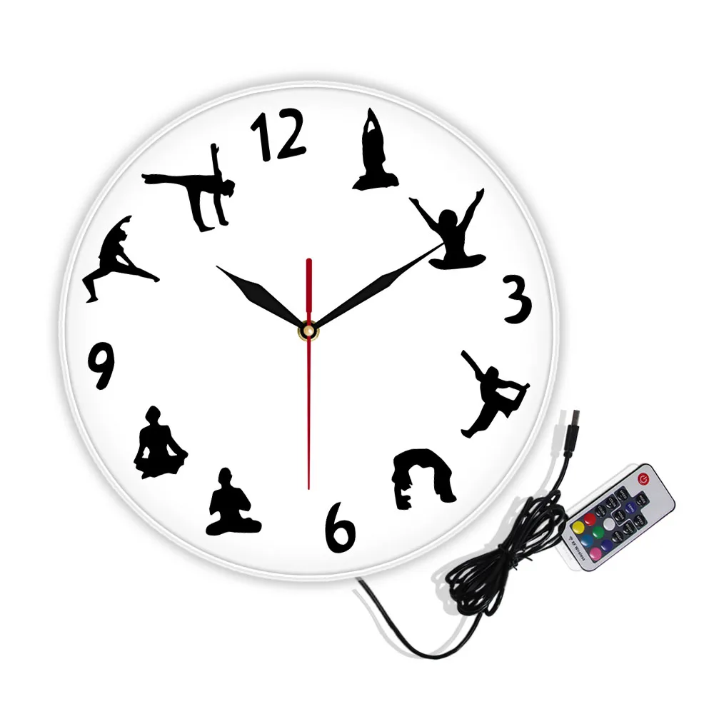 اليوغا الهندوسية فلسفة سيد الرقص الاكريليك ساعة حائط المعاصرة الإبداعية الفن جدار ديكور فكرة هدية فريدة لمحبي اليوغا