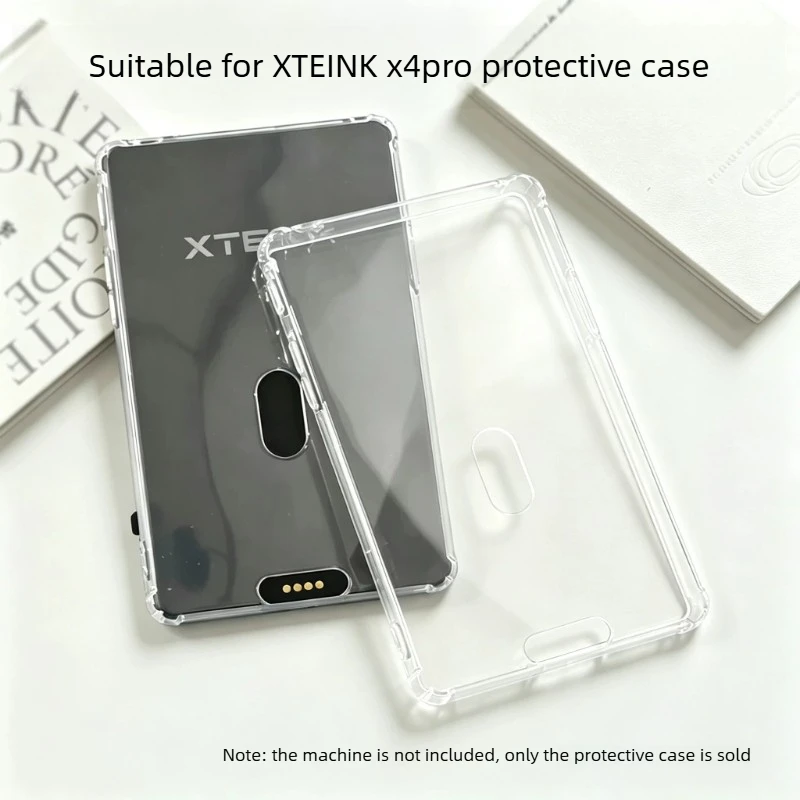 TPU Clear Case Protective Case for XTEINK X4Pro/X4/X3 E-ink Reader E-Book Case Anti-fall X3/X4 Pro Transparent Protective Shell