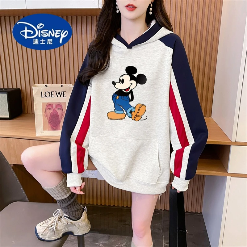 

Disney Women's 2025 Fleece Hoodie | Color-Block Raglan Sleeve | Trendy Euro Style