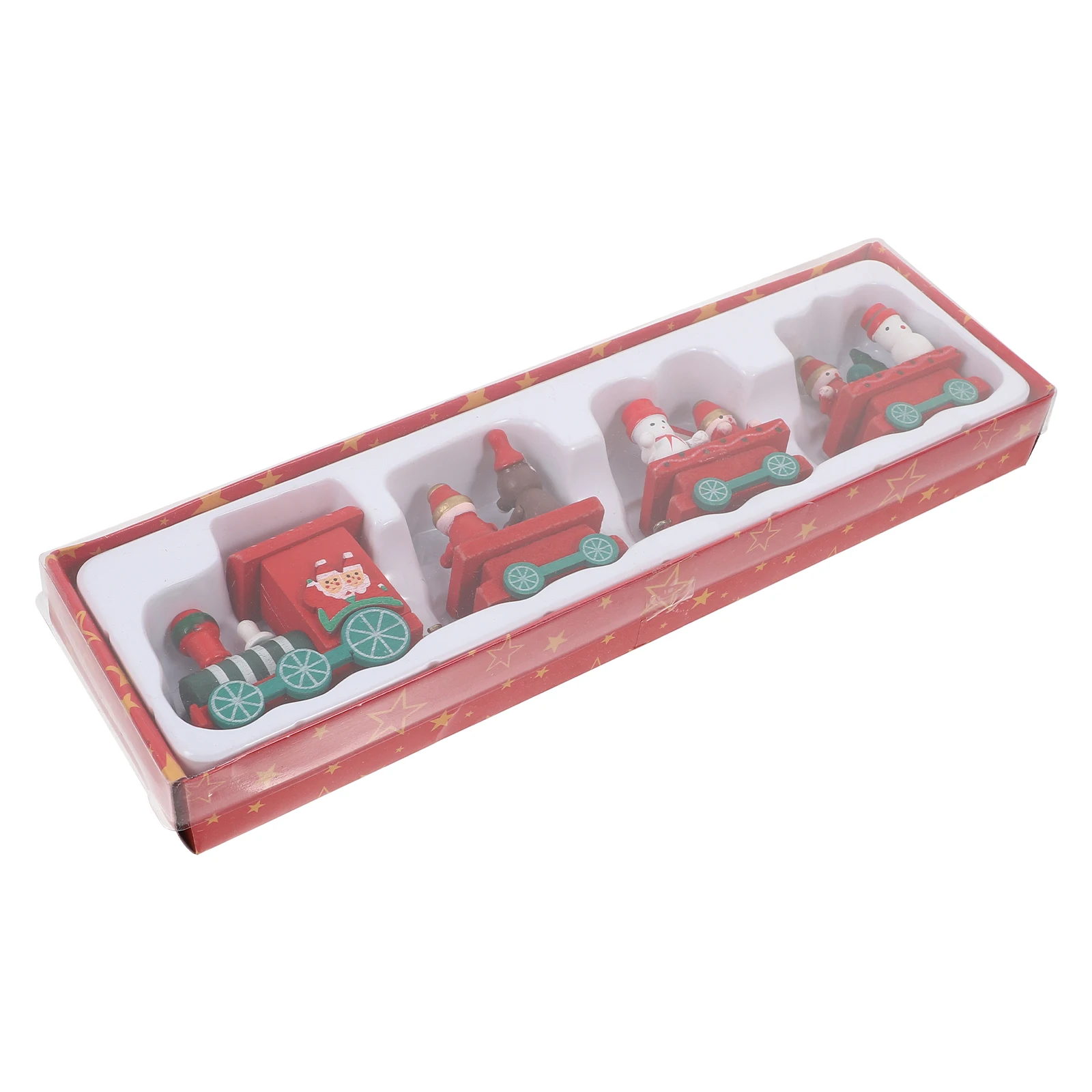 

Wooden Train Craft Decor Christmas Party Decoration Supplies Ornaments for Tree Adornment Detachable