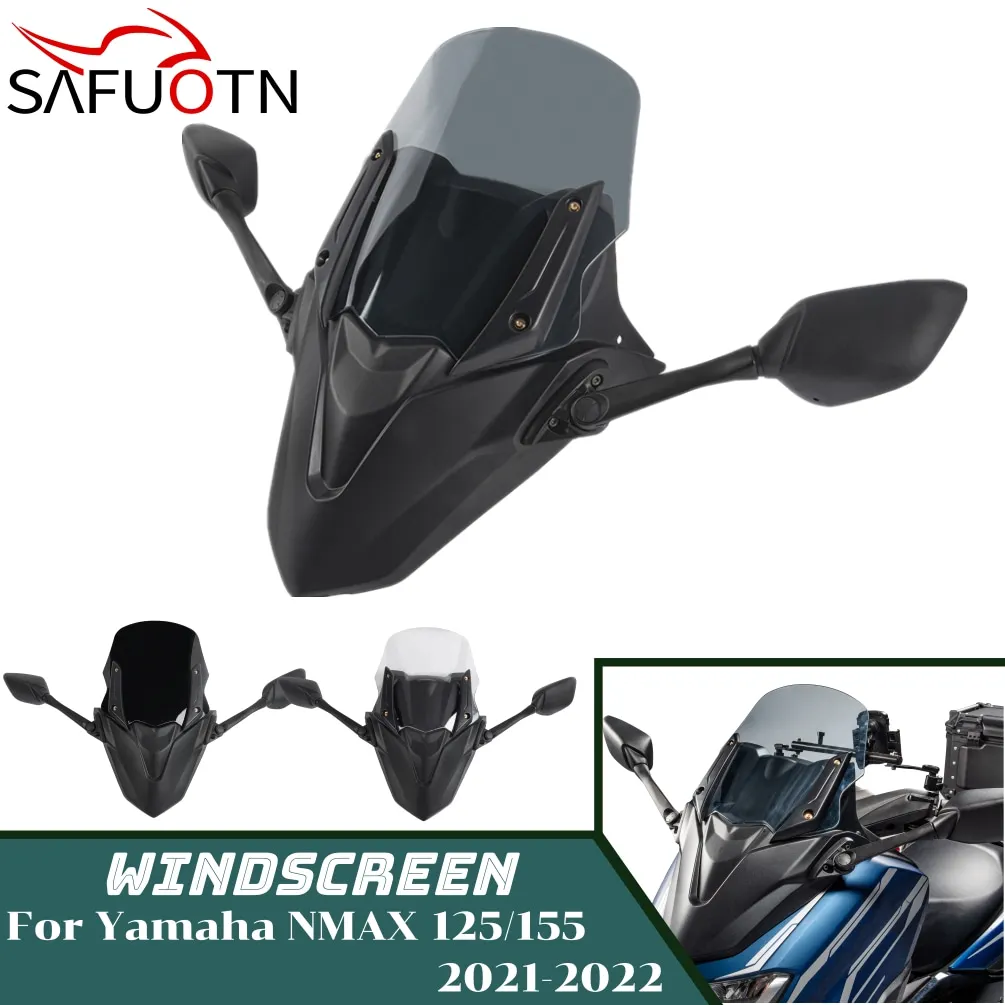 

Ветровое стекло NMAX155 NMAX125 с передней панелью маски для Yamaha NMAX 125 155 2021-2024 ветрозащитные Аксессуары для мотоцикла