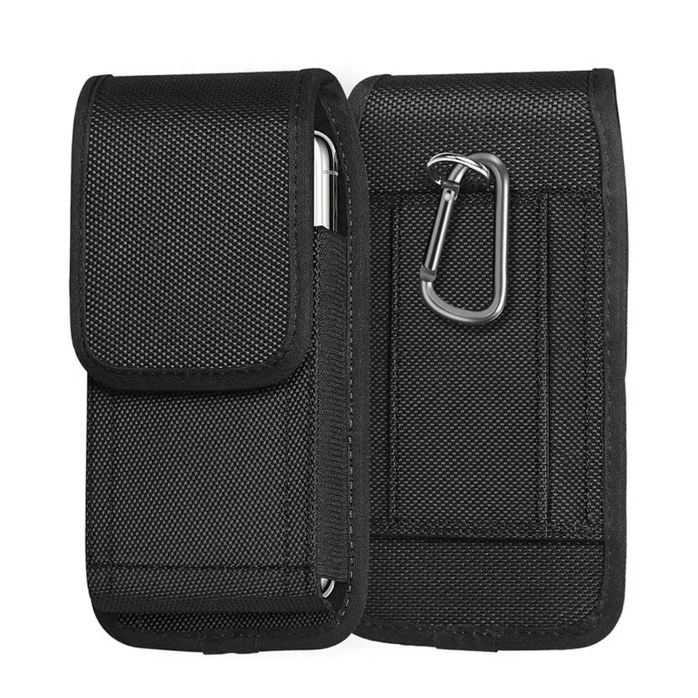 Taktyczna kabura na telefon komórkowy z bezpłatną klamrą w kształcie litery D Protable Wallet Card Waist Pack Outdoor Sports Nylon Carrying Case