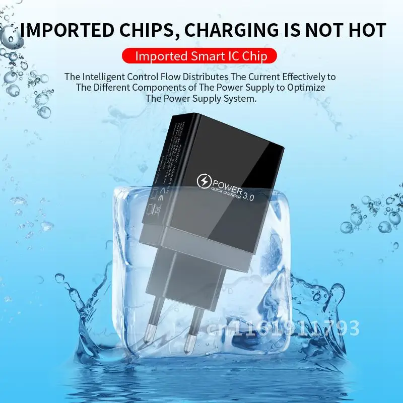 

Quick Charge 3.04.0 USB Charger For Samsung S20 S10 S9 iPhone 12 pro max 11 X Xiaomi Tablet EU US Plug Wall Mobile Phone Charger