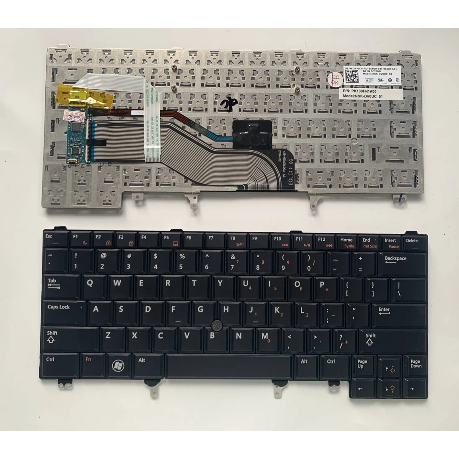 Teclado de laptop com layout dos EUA para DELL Latitude E5420 E5430 E6220 E6320 E6420 T0K7P