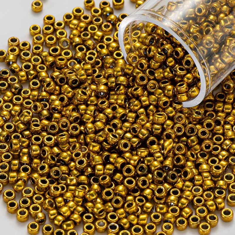 Round Czech Glass Beads 11/0 Uniform 10Grams/Tube Metallic Colors Opaque 2mm Glass Seedbeads Perles
