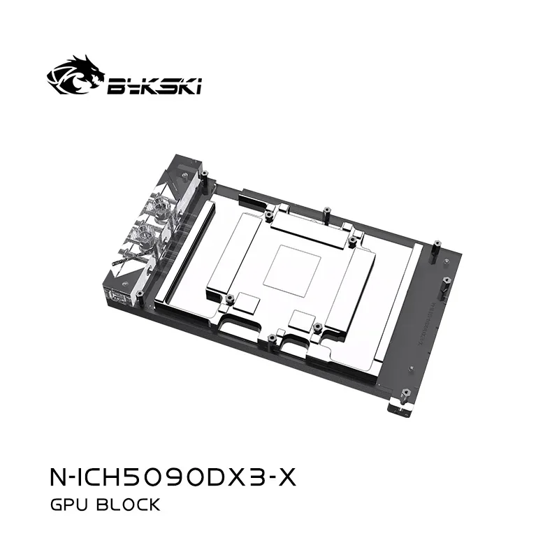 

Блок графического процессора Bykski N-ICH5090DX3-X для видеокарты INNO3D RTX5090 D/iCHILL X3, ПК, медный радиатор с водяным охлаждением/полная крышка