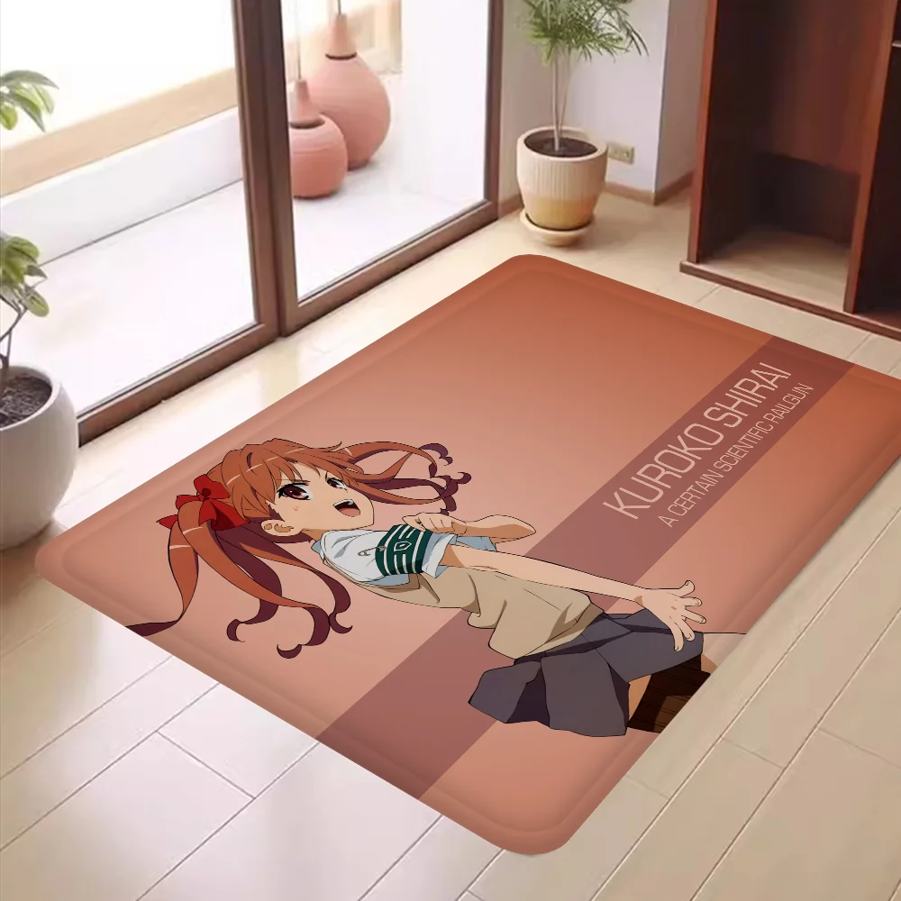 Anime A Certain Scientific Railgun Door Mat Washable Non-Slip Living Room Sofa Chairs Area Mat Kitchen Welcome Doormat