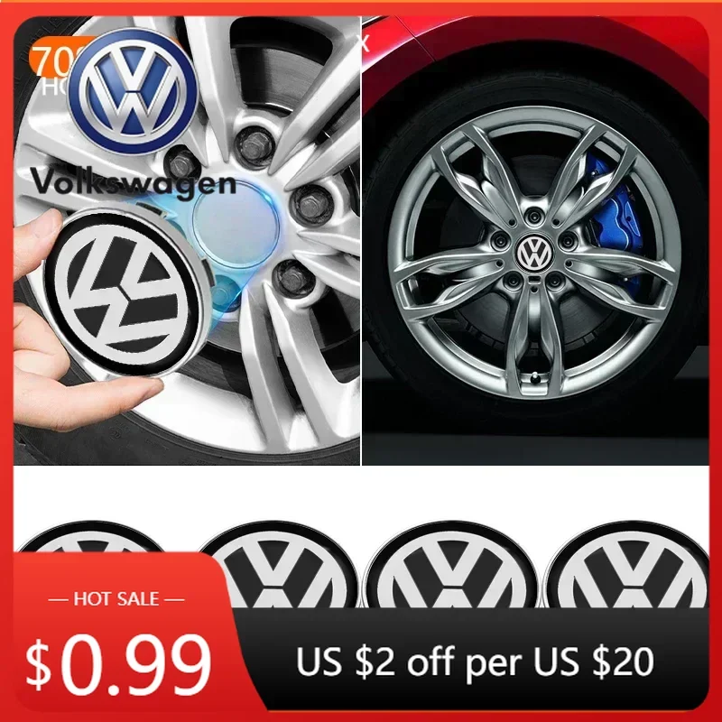 Para VOLKSWAGEN VW Polo B5 2025, Tapas Centrales para Ruedas de Coche de 56/60 mm, Protector de Cubierta para Accesorios de Coche para Volkswagen