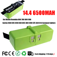 For iRobot Roomba Compatible vacuum cleaner with lithium-ion battery 500 600 700 800 900 595 620 650 780 890 14.4V 6500mAh