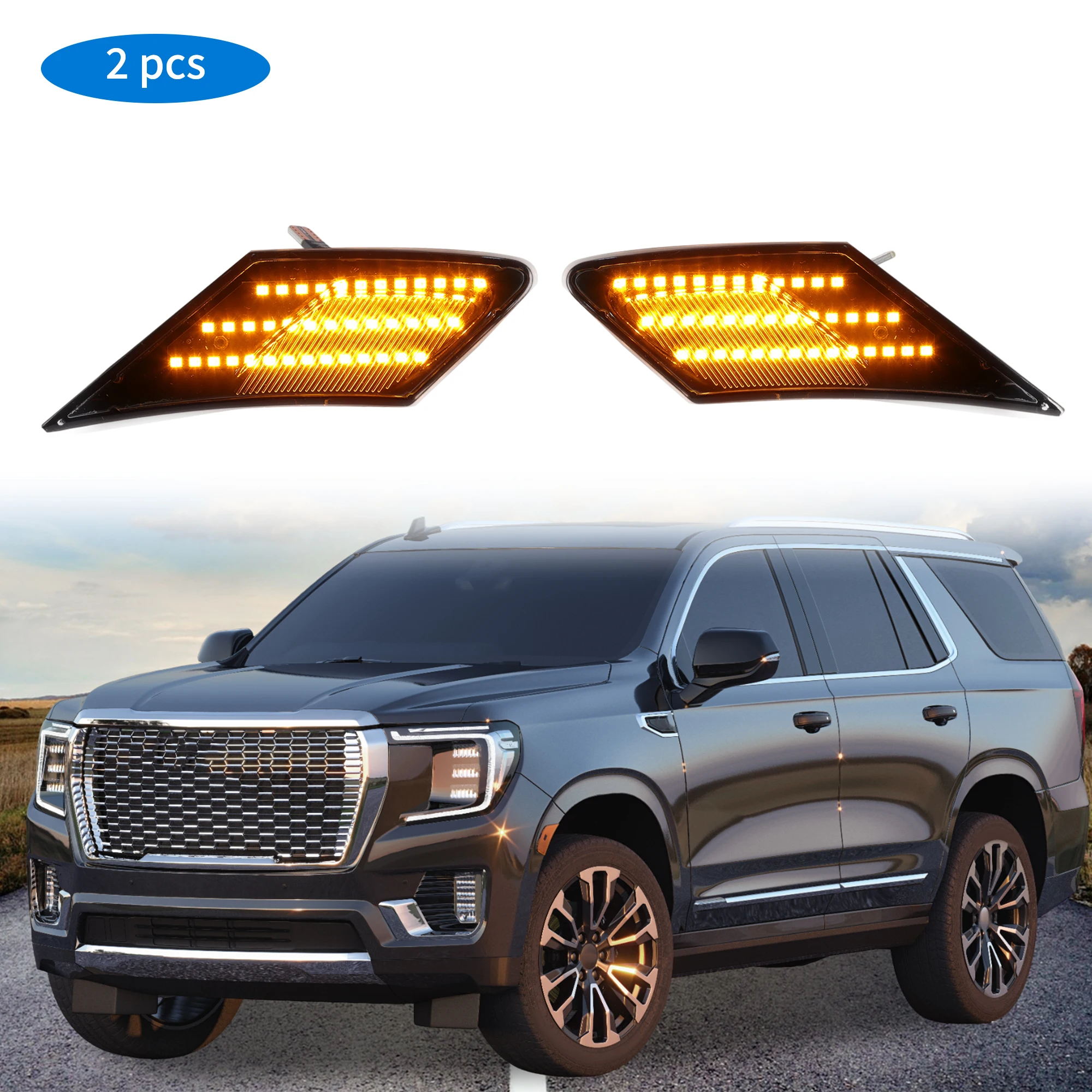 

UXCELL Side Fender Marker Light for Scion FR-S 2013-2016 Amber LED Front Left/Front Right Turn Signal Lamp Replacement