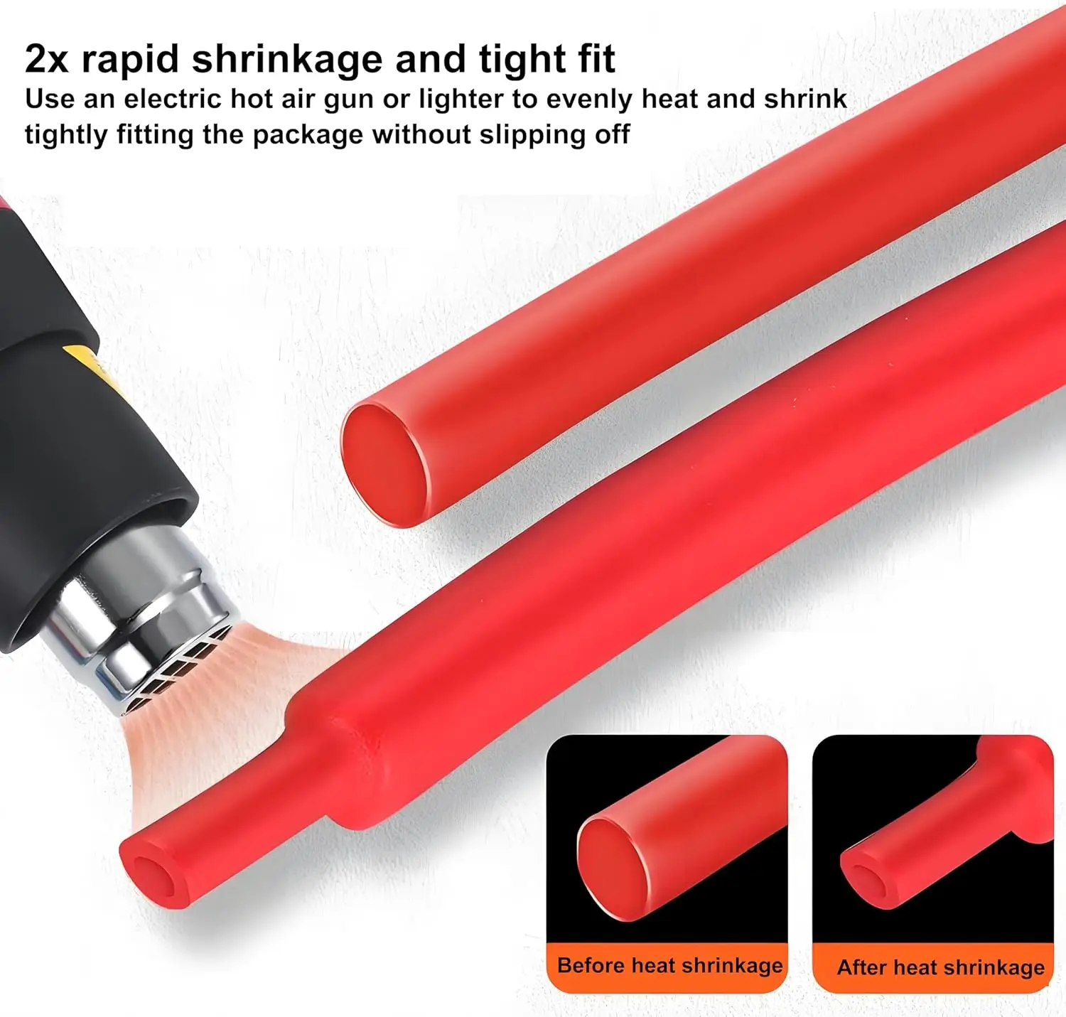 1060PCS Heat Shrink Tubings 2:1,Wire Cable Wrap Assortment Tube Sets Electric Insulation Heat Shrink Tube Kit 6 colors/11 Sizes