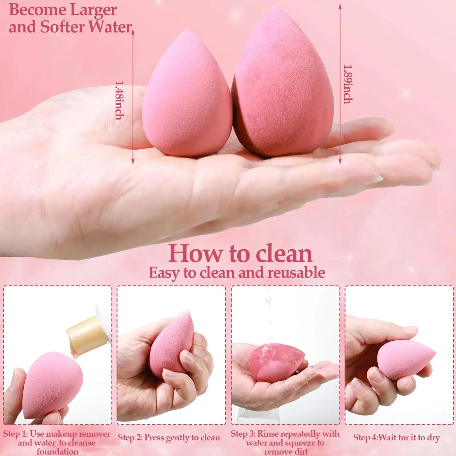 14Pcs Make-Up Schwamm Pulver Puff Kosmetische Mixer Schönheit Ei Foundation Schwämme Puff Pulver Puff Bilden Werkzeuge Zubehör