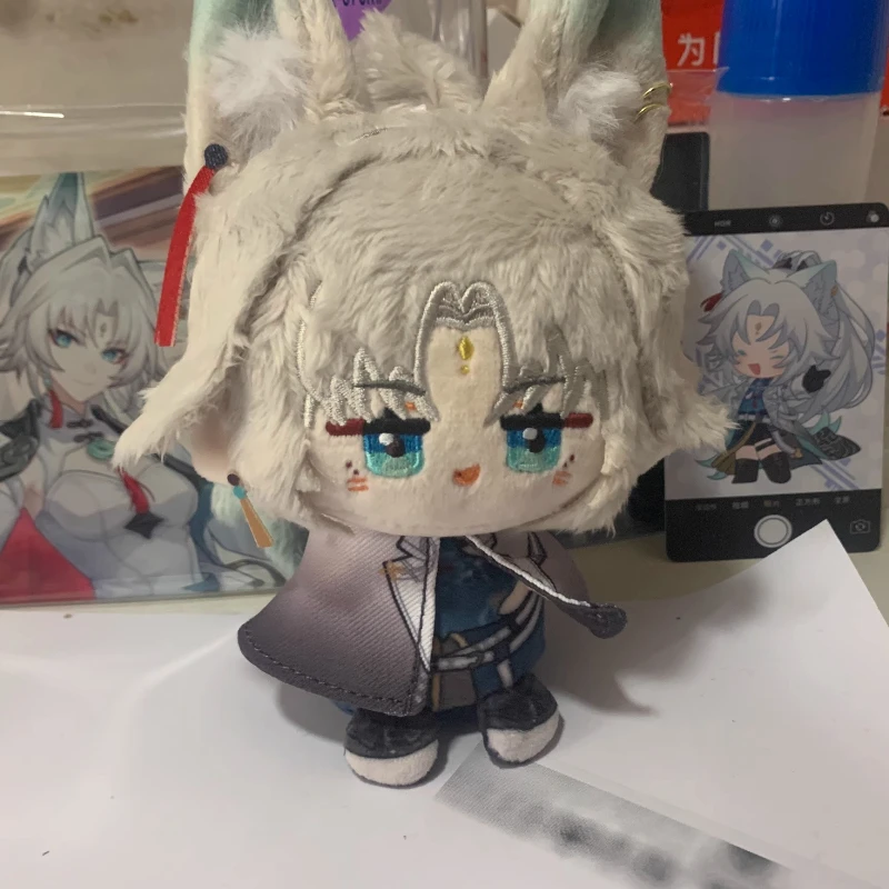 12cm Anime Game Genshin Impact Feixiao Kawaii Cosplay Dango Plush Stuffed Doll Keychain Mini Plushies Backpack Pendants Toy Gift