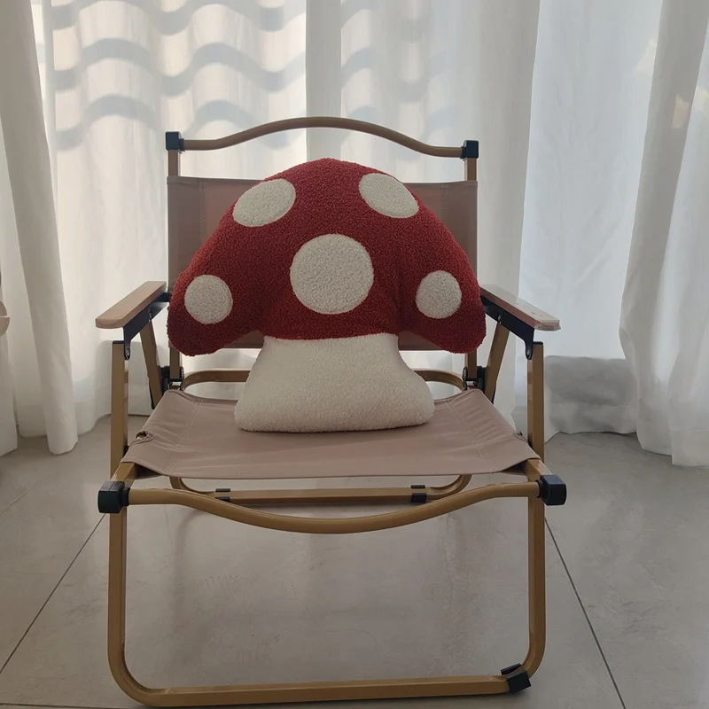 45x40 cm Creatieve Anime Rode Paddestoel Pluche Kussen Leuke Gevulde Knuffels Kussen Kawaii Zachte Kinderen Speelgoed geschenken Home Decor