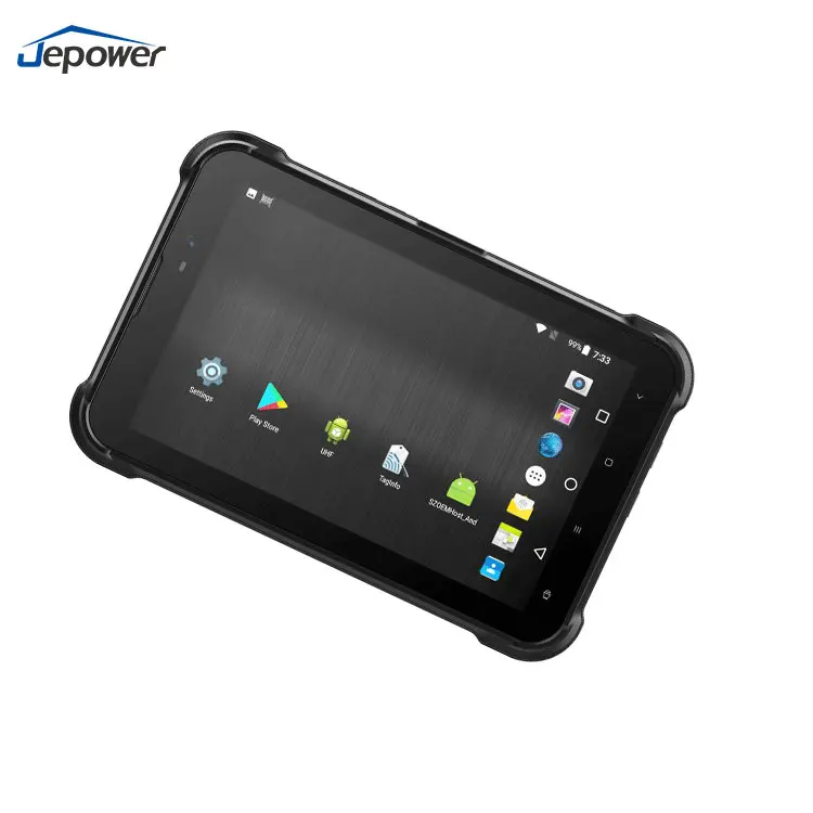 Tablet PC Industrial Rugged de 8 Polegadas 4G Android 12.0 à Prova d'Água IP67 com Leitor de Impressão Digital e Código de Barras PDA Industrial