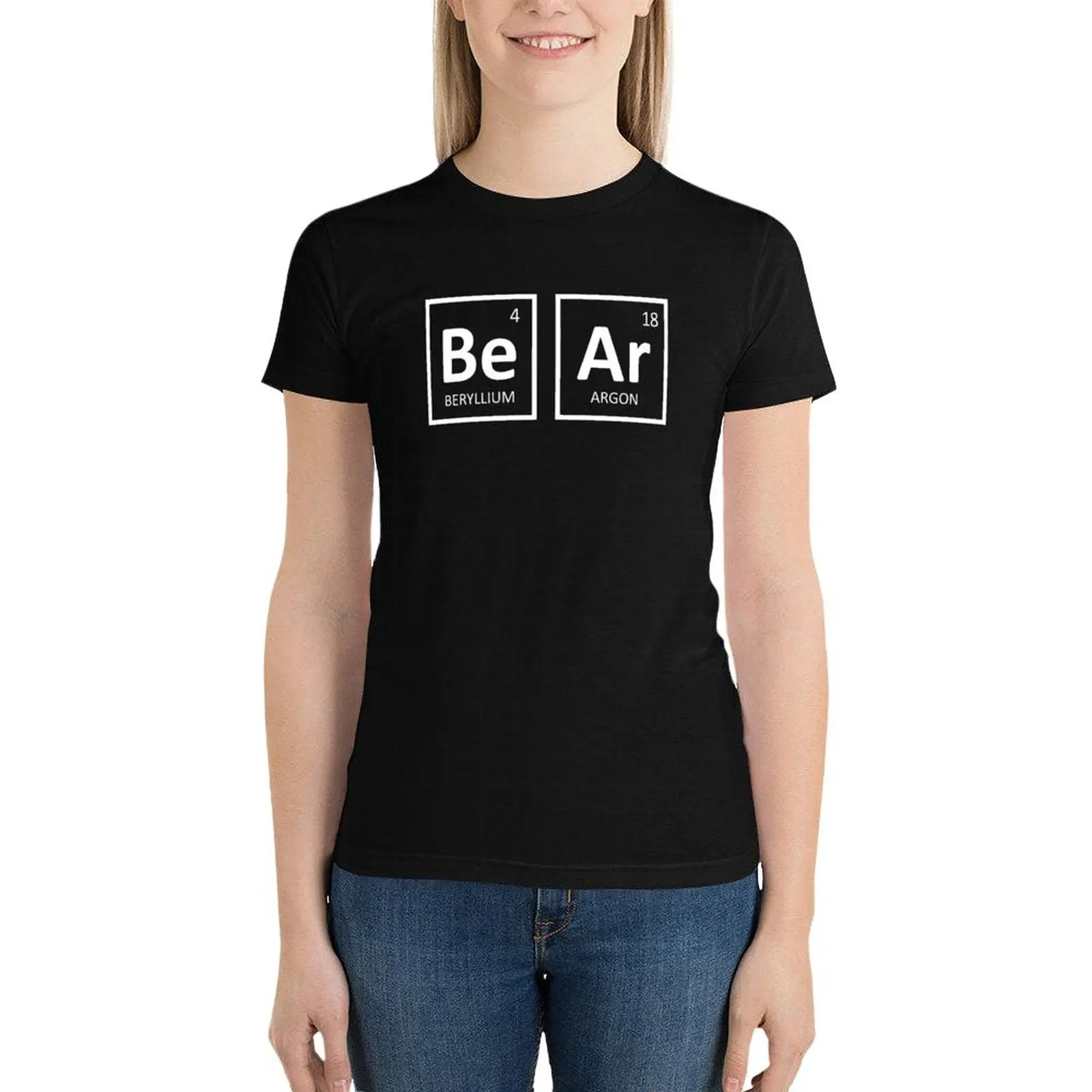 

Gay Bear Pride - Bear Periodic Table T-Shirt funny cute clothes oversized Women's cotton t-shirt