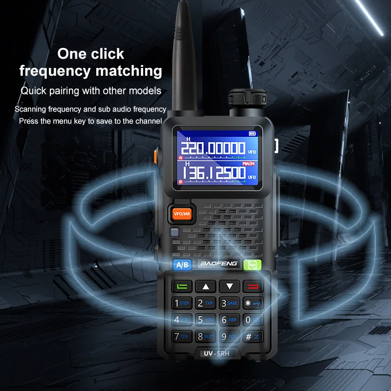 Baofeng Bf Uv-5rh جهاز اتصال لاسلكي، طويل المدى 10 واط هام راديو 999CH جهاز الإرسال والاستقبال تحديث UV5R HF جهاز الإرسال والاستقبال اتجاهين راديو Bf Uv-5rh