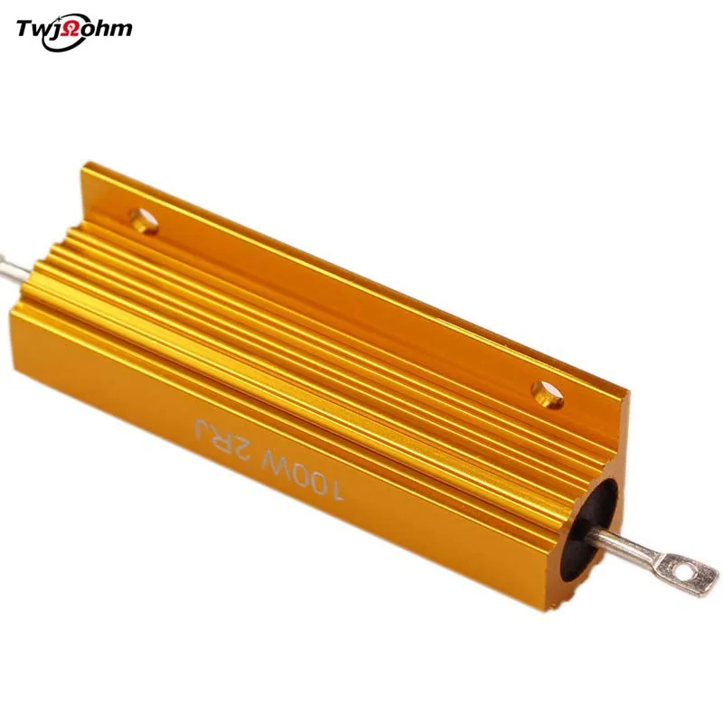 Resistencia de alta potencia piezas, carcasa de aluminio con disipación de calor, 2 RX24-100W. 0,5r 8ROhm 47R20R1K20K