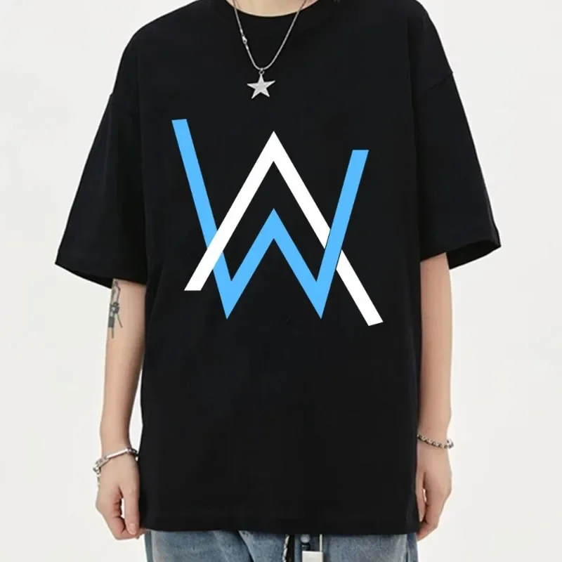 Alan Walker Dj T Shirt Women Couple Clothes Short Sleeve Collar Fashion Man Cotton Summer Sporty