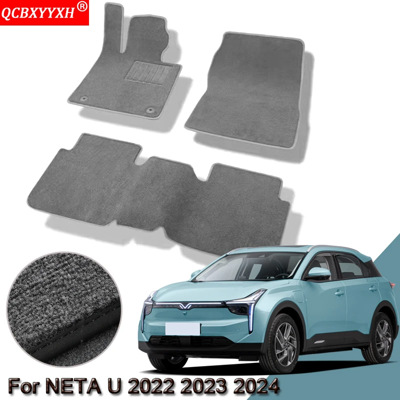 Custom Car Floor Mats For NETA U 2022 2023 2024 Waterproof Non-Slip Floor Mats Internal Protection Carpets Rugs Auto Accessory