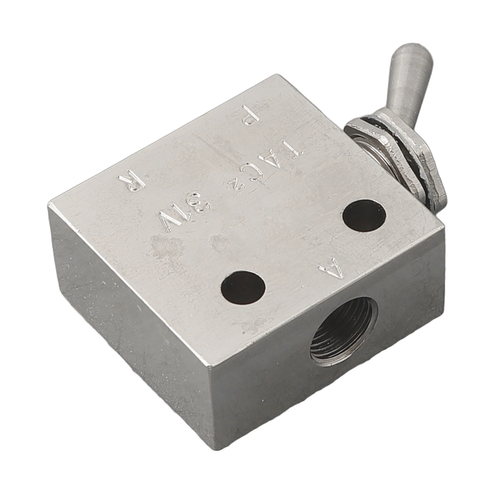 Pneumatic Button Valve 2 Position 3 Way Model TAC2-31V for Toggle Lever Actuated Control in Industrial Air Pressure Systems
