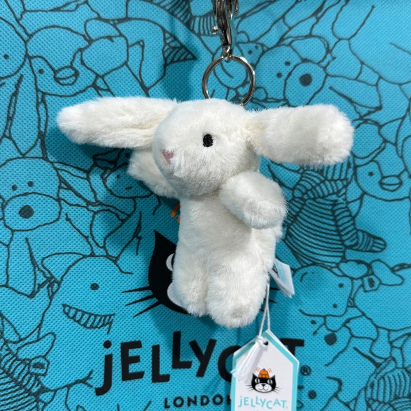 

Stuffed Animals Cute Cartoon Rabbit Keychain Love Pompom Trinket Toy GirlBag Car Keychain Mobile Phone Pendant Jewelry Gift