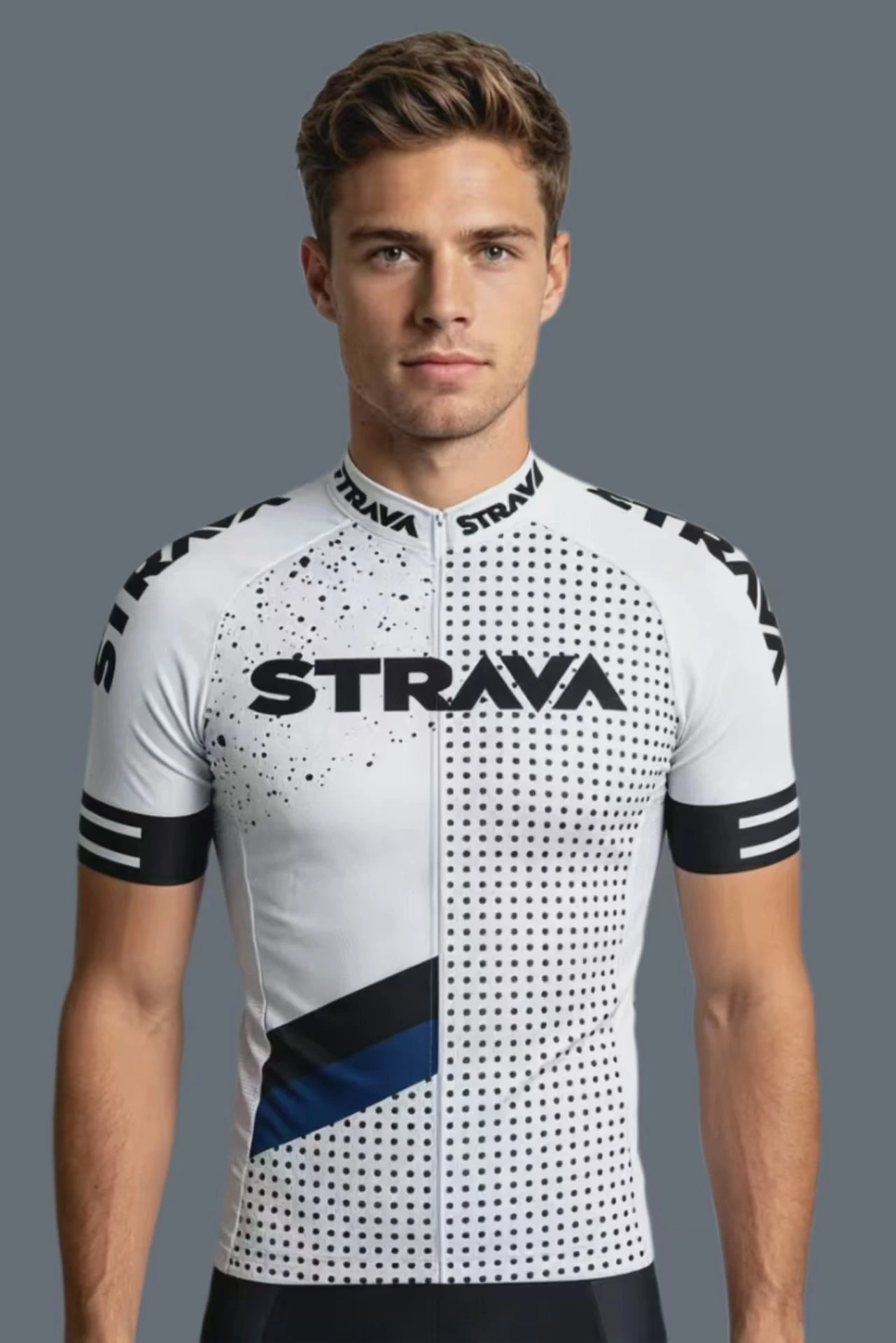 Strava Herren-Radsport-Outfit, Fahrrad-Shorts, Rennrad, Sport-Set, Mountainbike-Trikot, atmungsaktive Sommerkleidung, Pro-Uniform – Detail 4