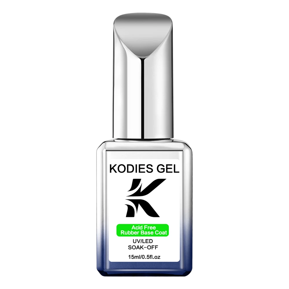 KODIES GEL Zuurvrije rubberen basislaag Gel nagellak Semi-permanente UV Super Shine Top Coat Geen veeg Sterke zelfklevende basisgel