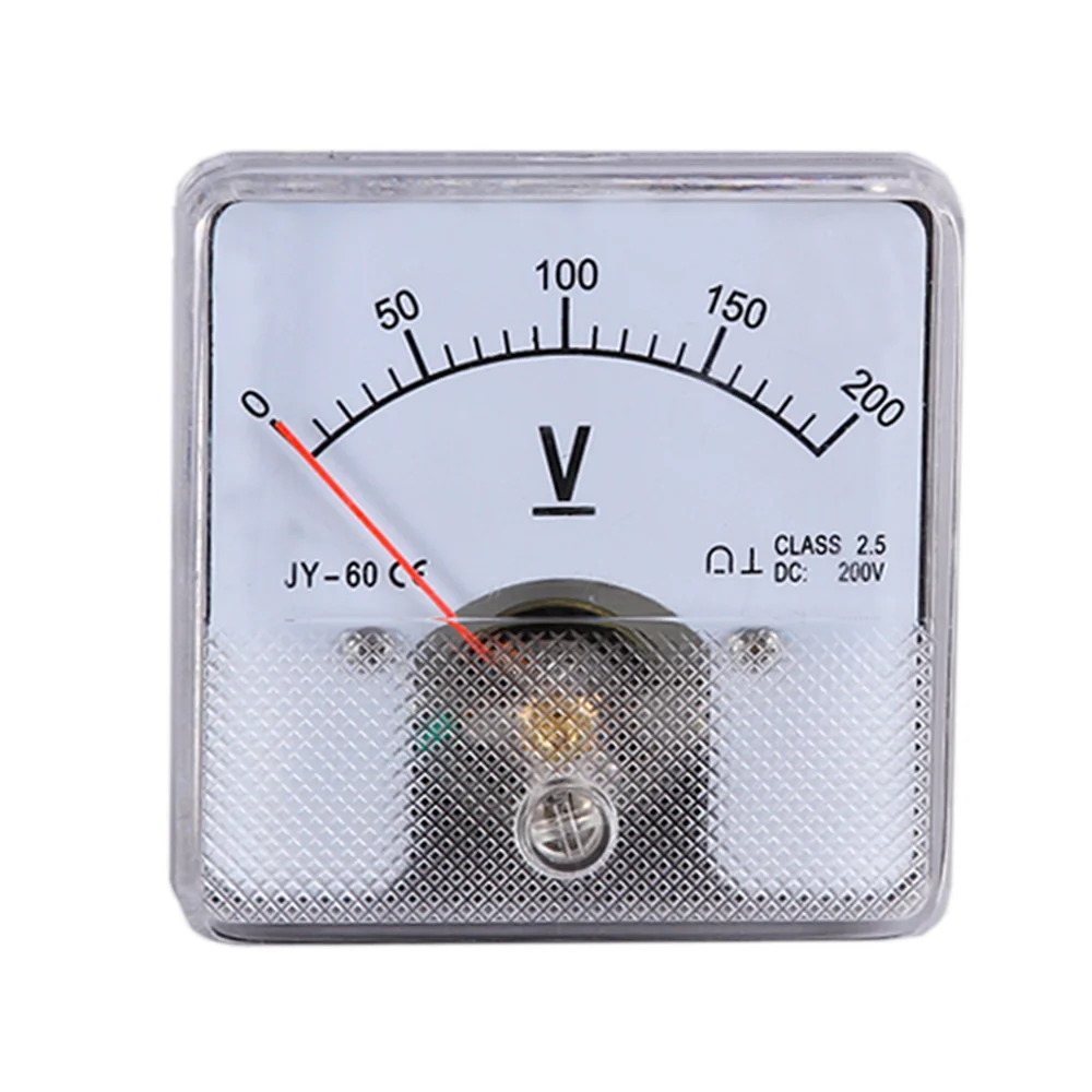 1Pcs DH-60 DC pointer pressure measuring instrument Voltmeter 1V 3V 5V 10V 20V 30V 40V 50V 75V 100V 150V 200V CZ-60 JY-60 SJ-60