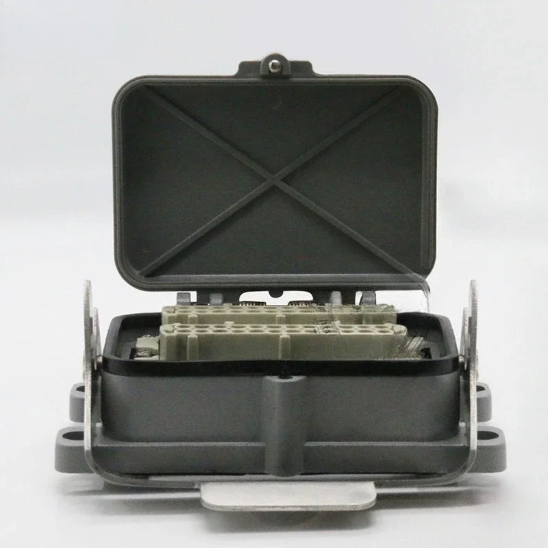 Limited Offer Rectangular Heavy Duty Connector 48 Pins HDC-HE-048 Industrial Waterproof Aviation Plug Socket 16A With Cover
