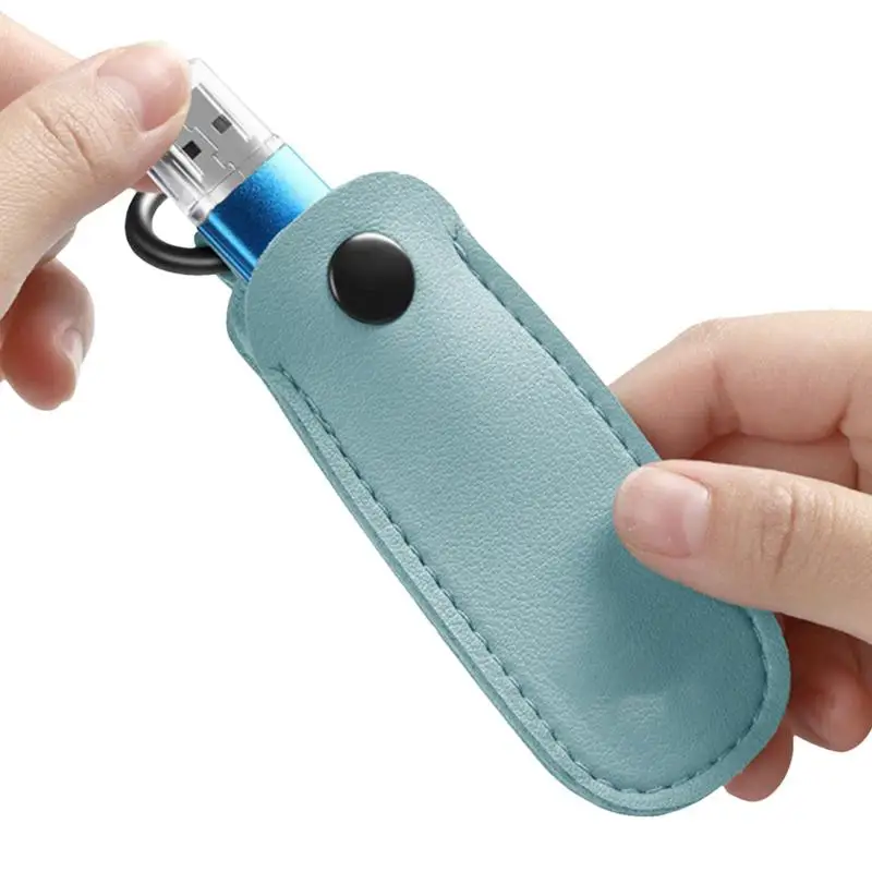 PU Leather USB Flash Drive Storage Case