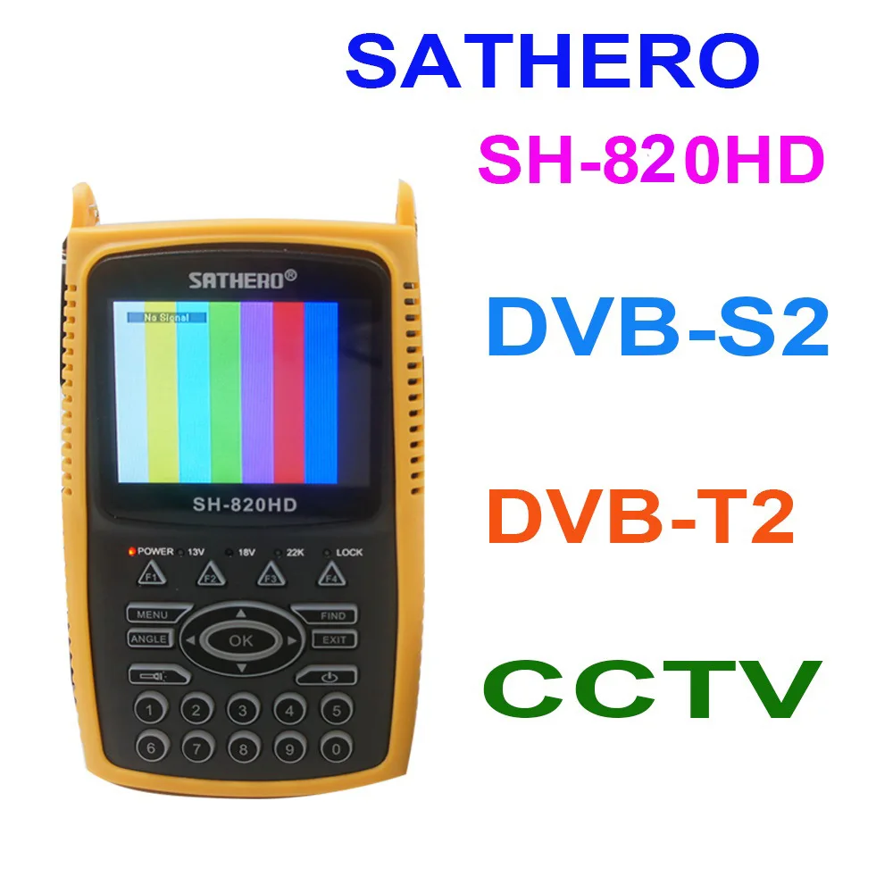 SATHERO SH-820HD DVB-S2 DVB-T/T2 CCTV Combo Digital Satellite Meter Finder H.265 AHD Satellite TV Receiver PK V8 Finder 2 WS6933