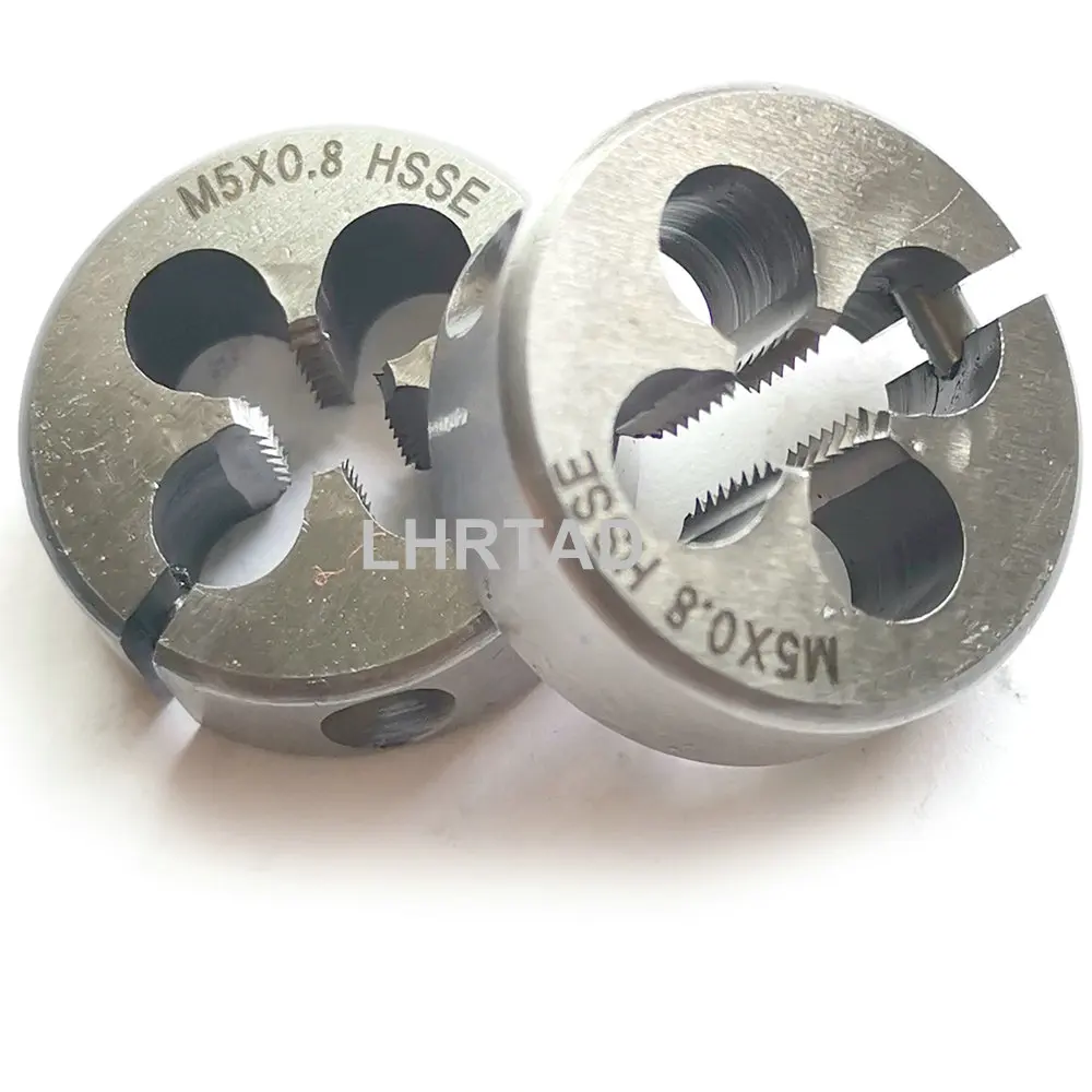 HSS-CO HSSE Adjustable Fine Thread die M5X0.8 Round Thread Split Die M5X0.5 M5X0.35 die M5X1 M5X1.25 M5X0.9 for stainless steel