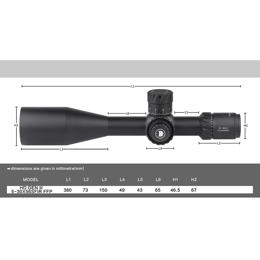 Discovery HD GEN-II 5-30X56SFIR FFP First Focal Plane Riflescope 34mm Tube Sight Military Shooting Scope With Illumination