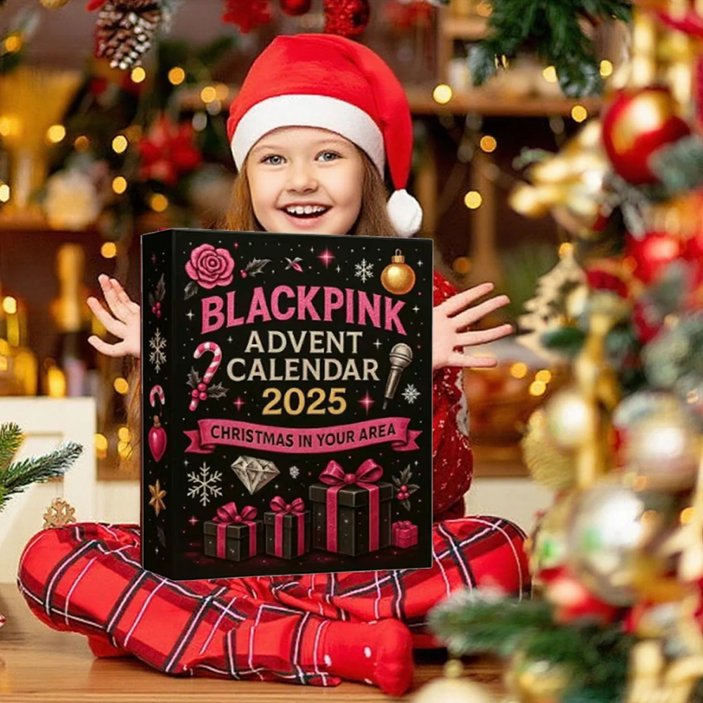 Hot BlackPink  Advent Calendar Doll Christmas Atmosphere Decorative Gifts 2026 New Year 24 Days Countdown Surprise Blind Box