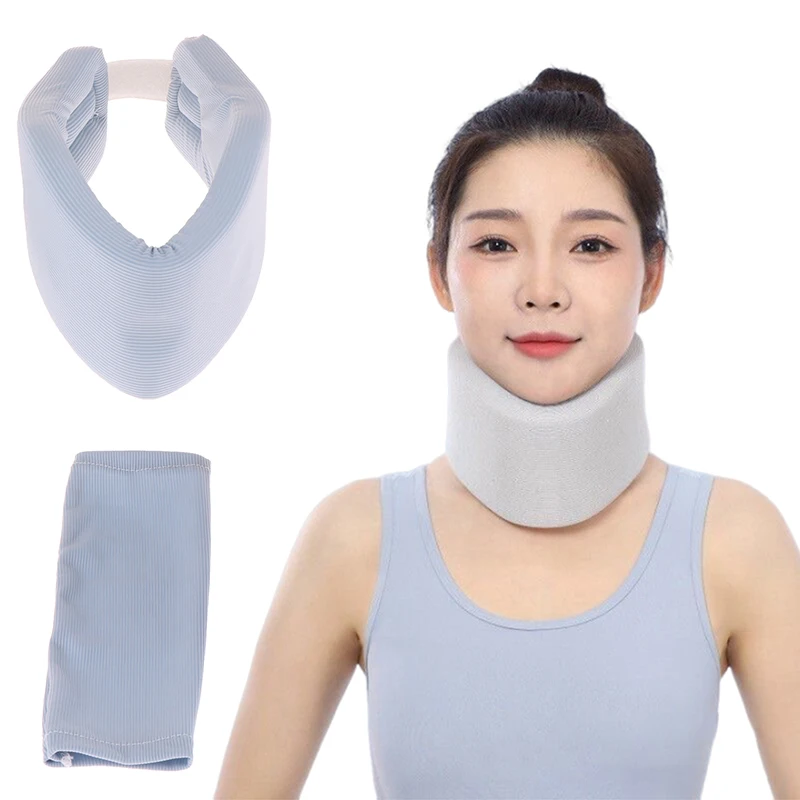 1/2PCS Neck Support Cervical Brace Cervicorrect Adjustable Foam Cervical Collar For Relieve Cervical Pain Airplane Travel Nap