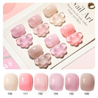 LIMEGIRL 6 Color Gel Nail Polish Set 8ML Sheer Color Nail Gel Vernis Semi-Permanent UV Gel Nail Art Varn Nail Polish Gel kit