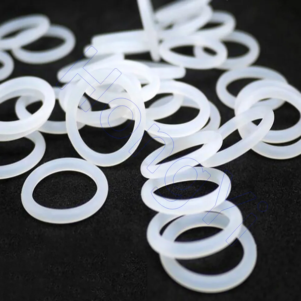 5Pcs CS 3.5 4 5mm VMQ Silicone O-Ring Gasket White Sealing Washer OD 10mm - 150mm Waterproof and Insulated