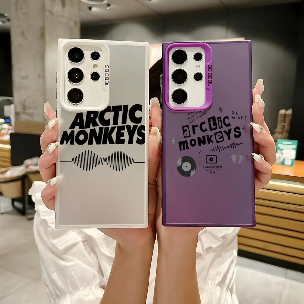 Fashion Arctics Monkeys Phone Case For Samsung Galaxy S25 Edge S24 S23 S22 S21 S20 Ultra Funda Silicone Silver Phone Case