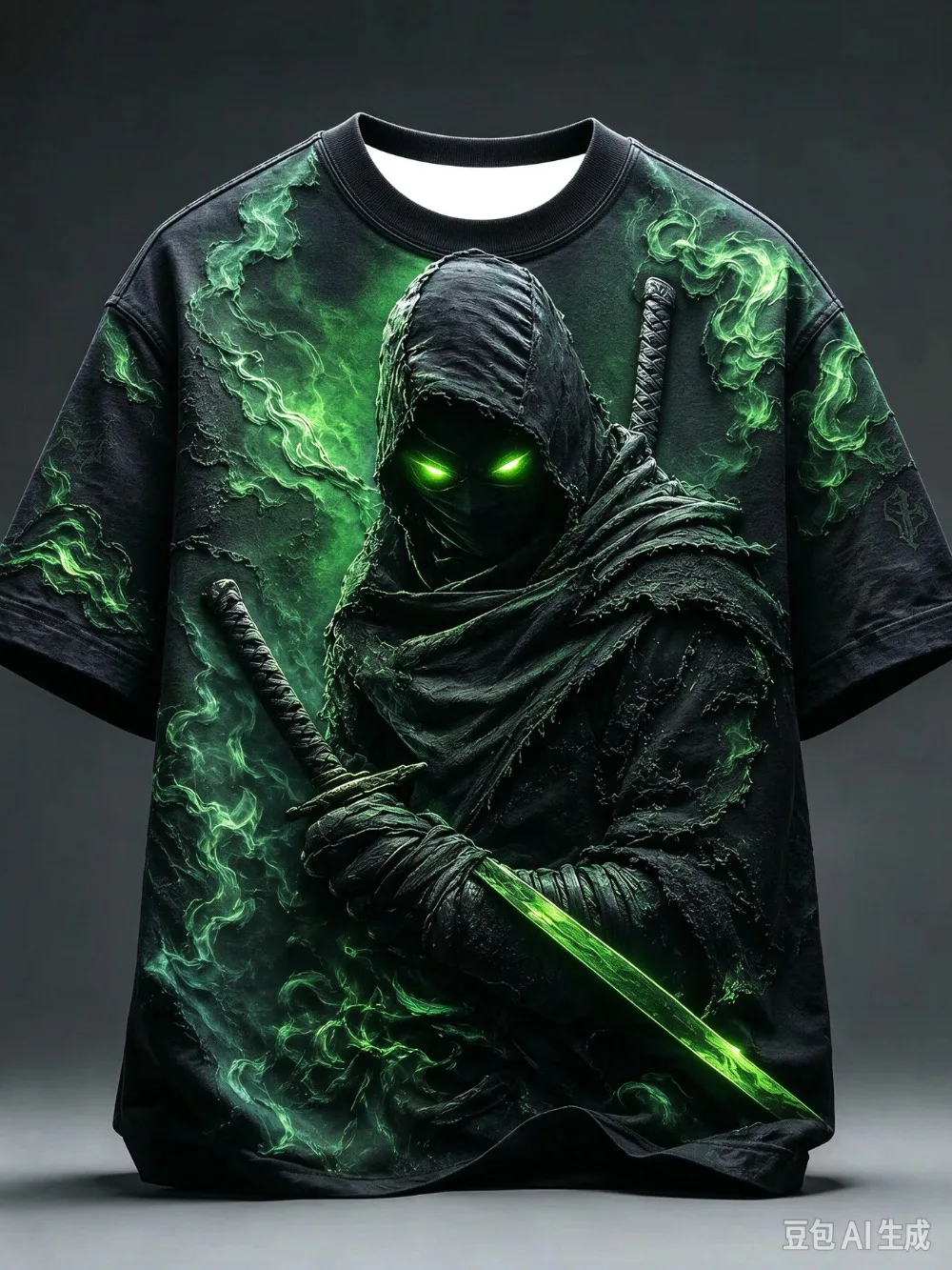 Dark Ninja Pattern 3D Printed Sport Quick-dry Breathable Men T-shirt Outdoor Street Casual FashionTeam Training Parent-Child Top