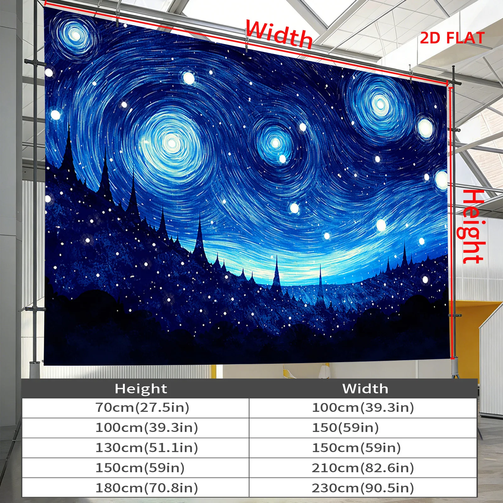 Abstract Milky Way Galaxy Tapestry Wall Decor Starry Night Sky Space Art Polyester Home Decoration Poster Print