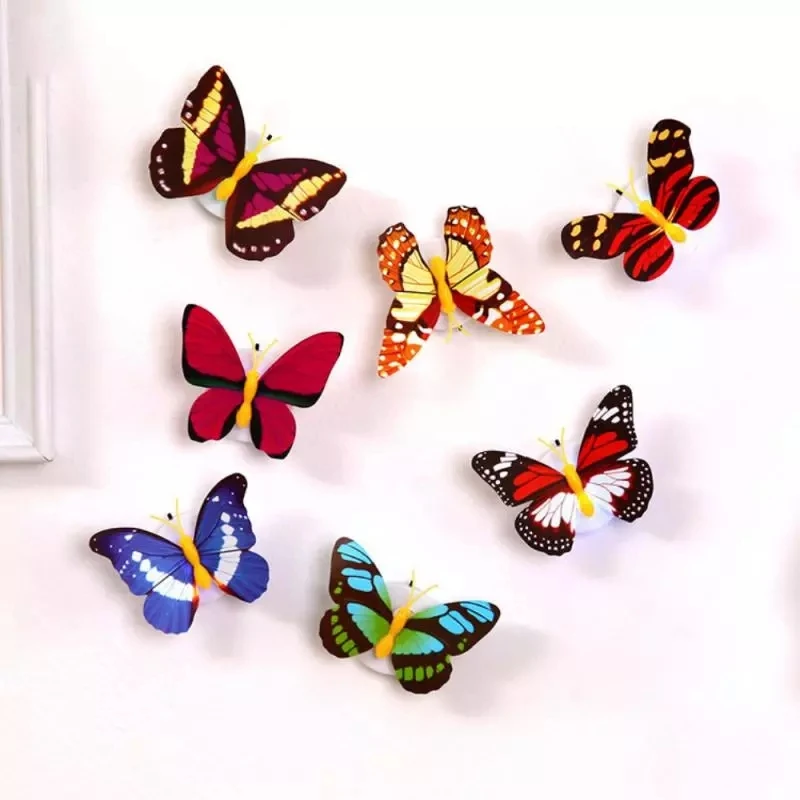 

3D Butterfly LED Night Lights 10/5/PCS DIY Wall Stickers Lamps Battery Powered Indoor Birthday Christmas Party Kid Bedroom Decor