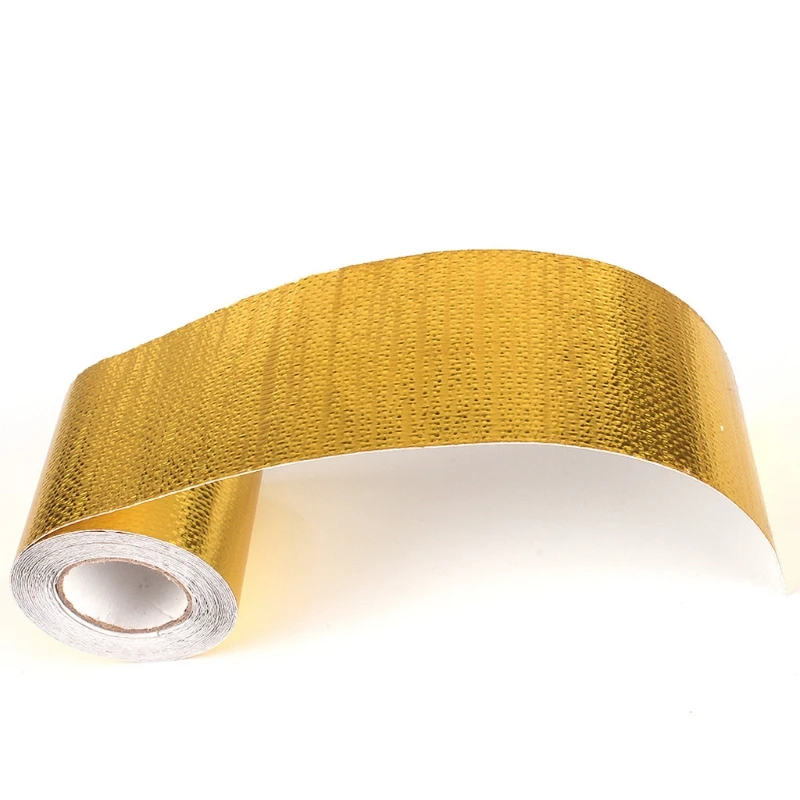 High Temperature Bandage Tape Thermal Barrier Tape Heat Reflective Adhesive Aluminized Heat Shielding Mat for Hose&Auto