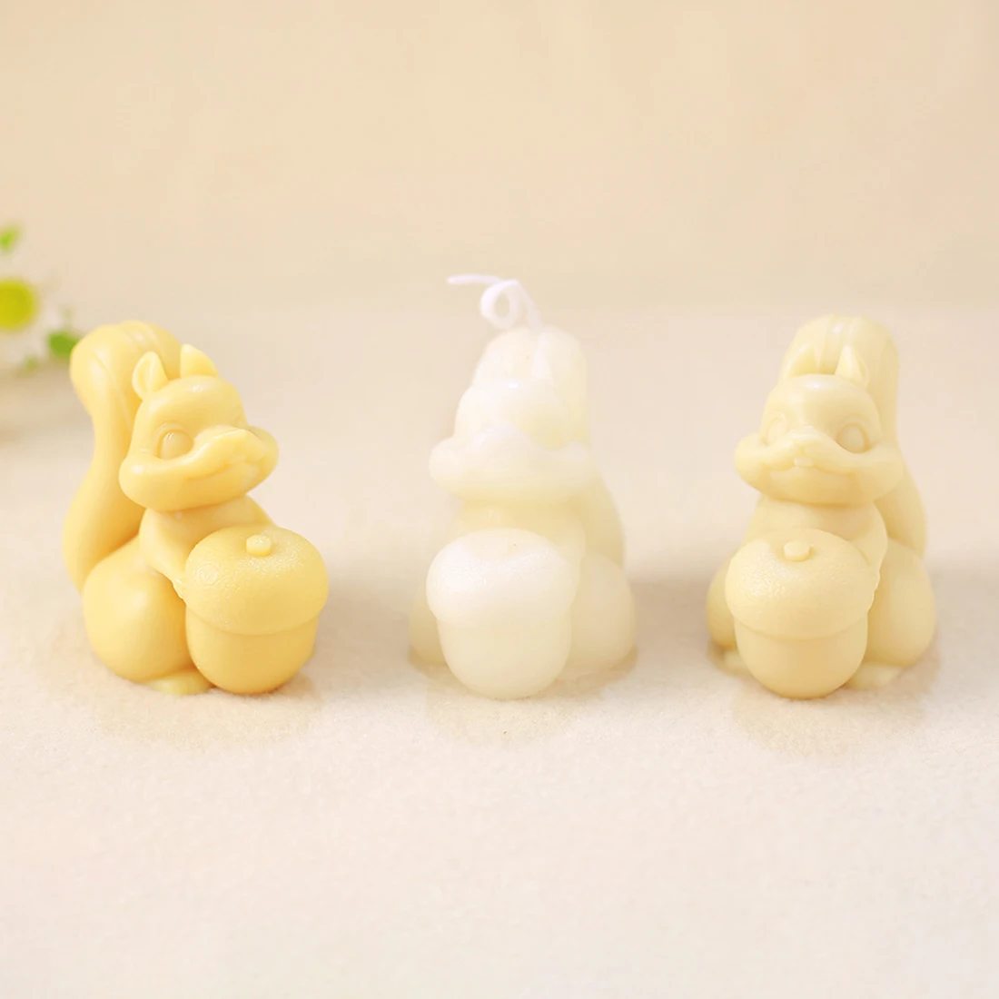 3D Cute Cartoon Rabbit Silicone Candle Mold Diy Handmade Cat Squirrel Shape Soap Plaster Mold Birthday Party Wedding Gift Making