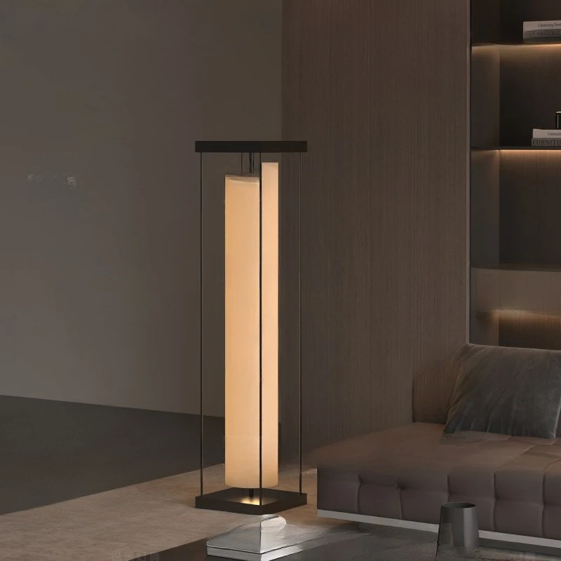

Designer living room floor lamp next to sofa bedroom premium atmosphere hotel homestay Italian minimalist modern simplicity