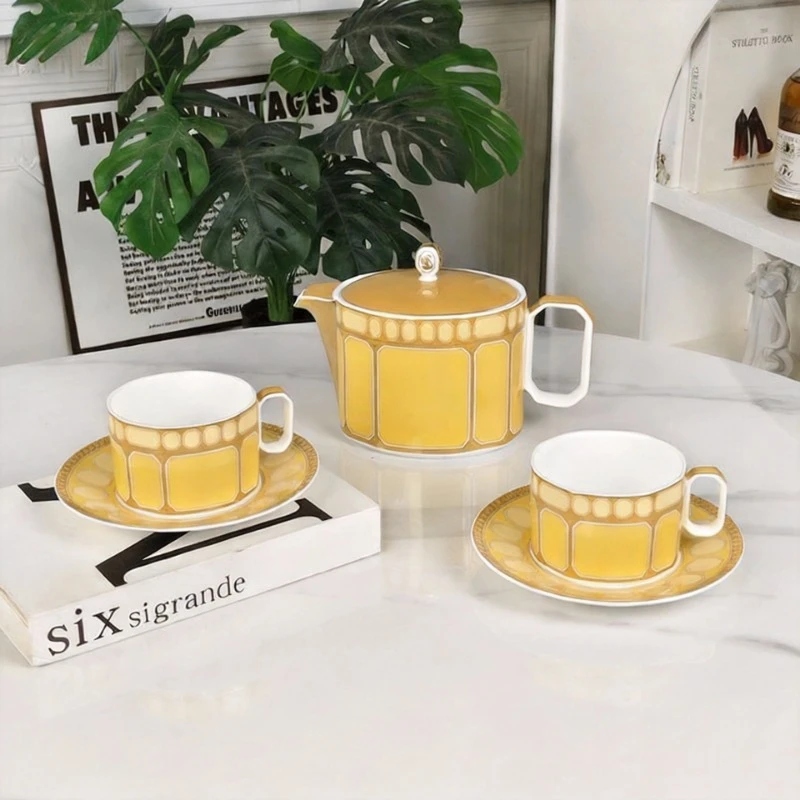 European-Style Bone China High-End Exquisite Pot Double Cup And Saucer High-Looking Home Coffee Set Afternoon Tea Tea Set